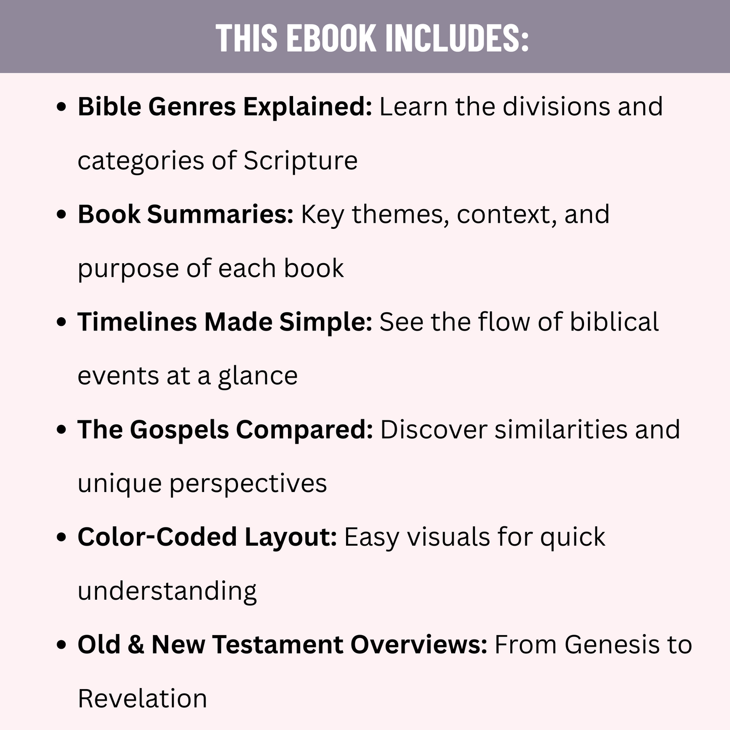 Bible Study Cheat Sheets